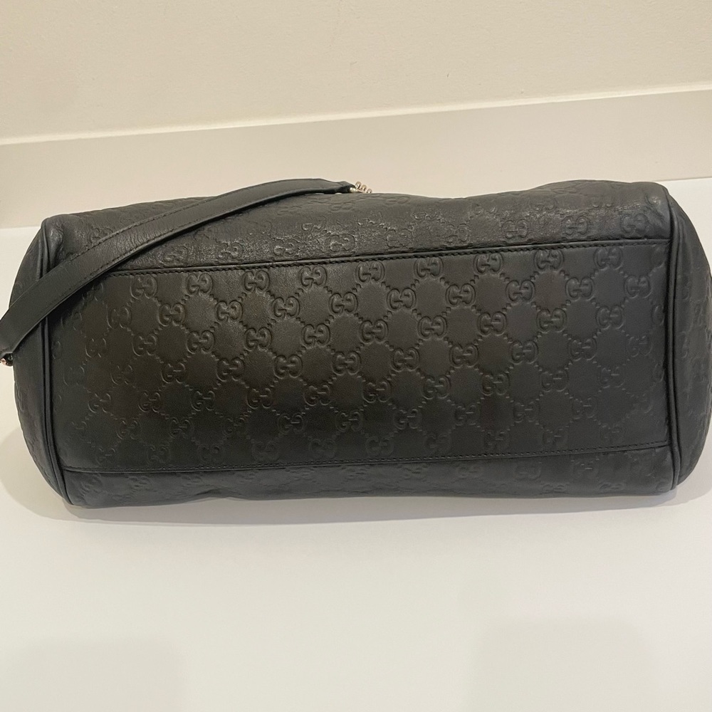 Gucci Black Leather Emily Medium Guccissima Shoulder Bag - Picture 8 of 15